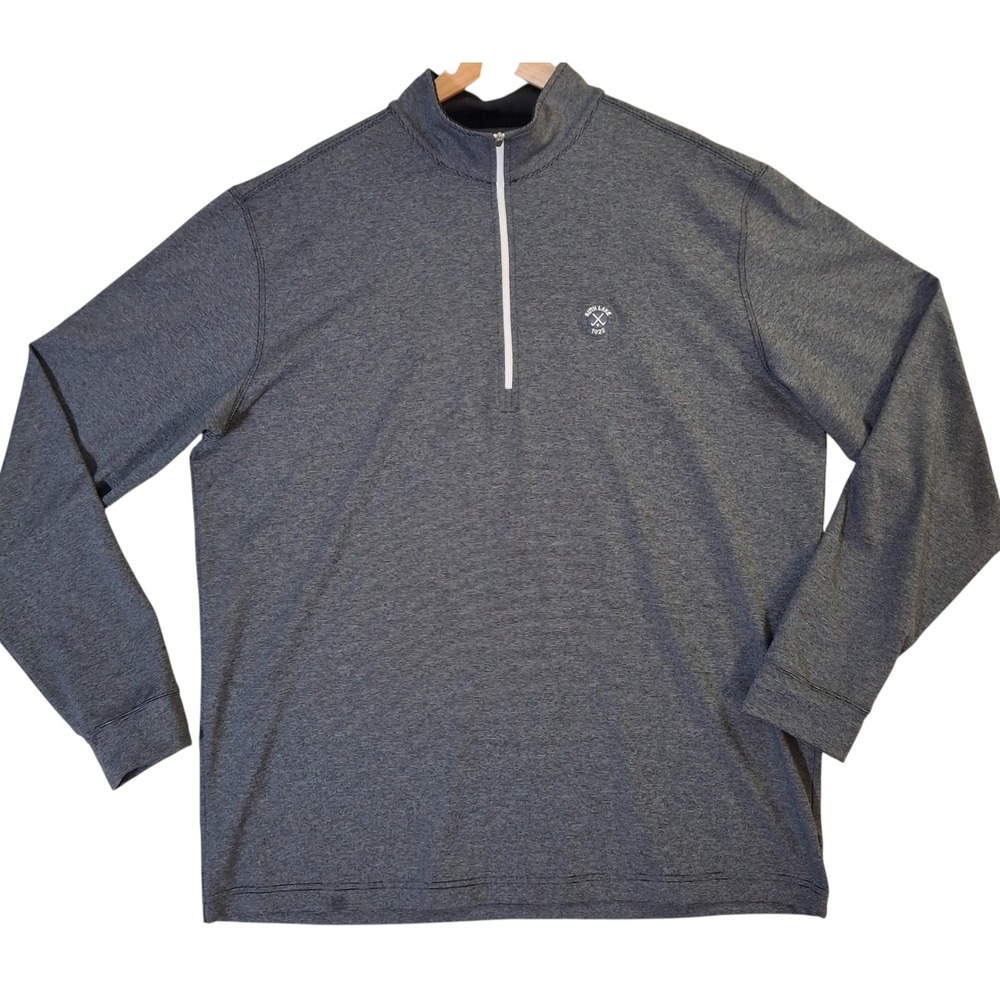 Straight Down‎ Quarter Zip Pullover Men's 2XL Gray Ruth Lake Golf